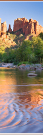 Oak Creek and Sedona's beautiful and majestic red rock Cathedral Rock