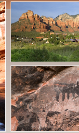 Indian ruins and petroglyps in Boynton Canyon