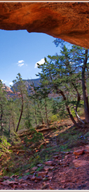 Red rock vistas and arches  located throughout Sedona's hiking trails